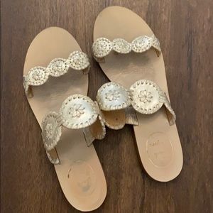 Jack Rogers platinum sandals size 7.5